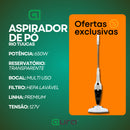 Aspirador de Pó Vertical Portátil 2 em 1 Turbo 650W 2 Acessórios 127v Carro Casa Caminhão