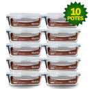 Conjunto 10 Potes Vidro Hermético Mantimentos Marmita 370ml