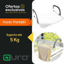 Varal Portátil De Janela Apartamento Pequeno Seca Roupa