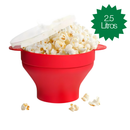 Pipoqueira De Silicone Dobrável Para Micro-ondas Com Tampa Balde Pipoca