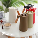 Garrafa Térmica 1L Café Chá Nórdica Cabo Madeira