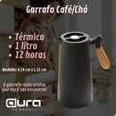 Garrafa Térmica 1L Café Chá Nórdica Cabo Madeira
