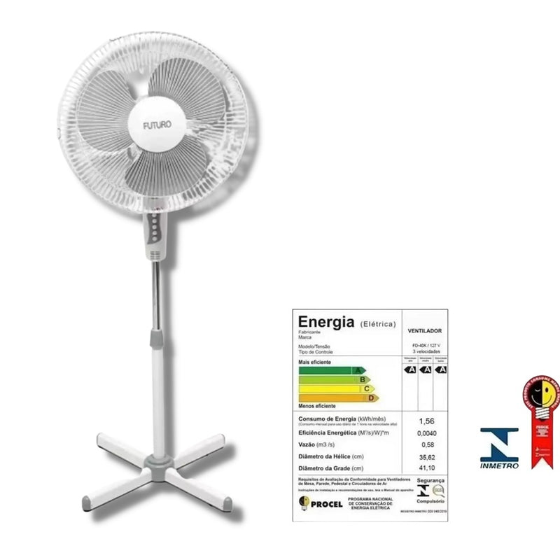Ventilador De Chão De Pé De Coluna 130cm Forte e Silencioso