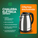 Chaleira Elétrica Térmica Unitermi Inox 1.8 Litros Com Tampa