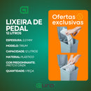 Lixeira de Pedal Plástico Trium 12 Litros Preto Cinza Martiplast