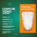 Jogo 12 Copos Vidro Arizona Transparente 200ml Barato