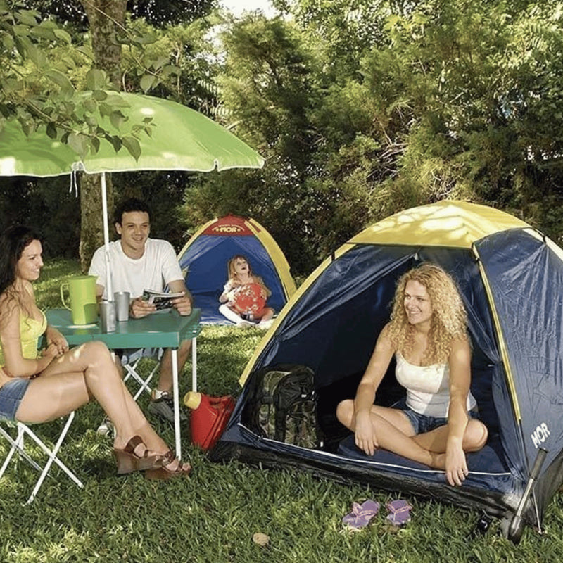 Barraca De Acampamento 2 e 3 Lugares Reforçada Solo Contra Piso Aguenta Chuvas