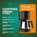 Cafeteira elétrica 750W jarra inox 30 xícaras Urban Pop CAF810 Cadence