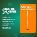 Kit 24 Jogo De Talheres Jantar em Aço Inoxidável 416 Dourados