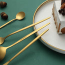 Kit 24 Jogo De Talheres Jantar em Aço Inoxidável 416 Dourados