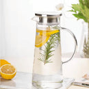 Jarra de Vidro 1,7L Borossilicato Transparente com Tampa Inox