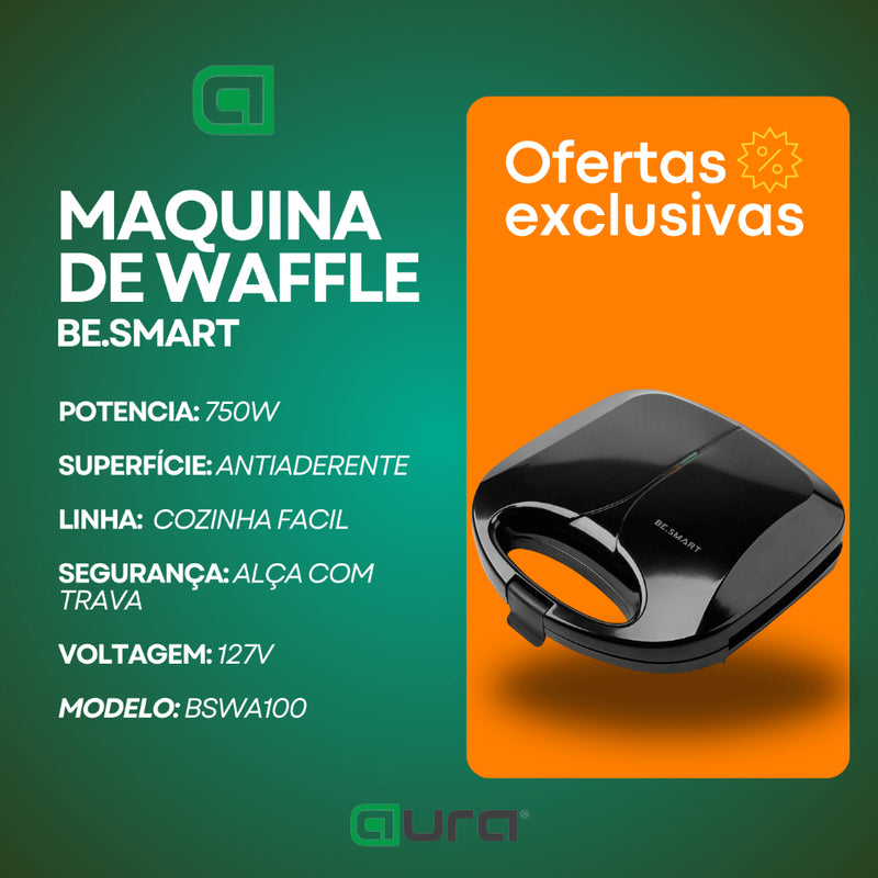 Máquina Waffle Elétrica 127v 750w - Be Smart