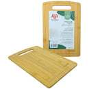 Tabua De Carne Para Churrasco Grande Bambu Alça Inox 29,5cm x 20cm