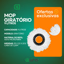 Mop Com Centrifuga Inox Com Refil de Microfibra e Cabo em Inox 8 Litros Mopi