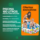 Piscina Infantil Inflável 180 Litros Colorida Peixes Praia Verão Fundo Do Mar