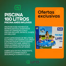 Piscina Infantil Inflável 180 Litros Colorida Peixes Praia Verão Fundo Do Mar