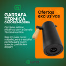 Garrafa Térmica 1 Litro Café Chá Nórdica Lund Com Cabo Madeira