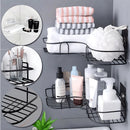 Kit 2 Prateleiras Suporte Com Alto Adesivos Para Parede Banheiro Cozinha lavanderia Shampoo Sabonete