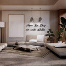 Frase Decorativa Em Mdf Aqui Tem Deus em Cada Detalhe Preto 1 Metro