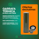Garrafa Térmica 400ml Portátil Termômetro Inox Display Led Material de Aço Inoxidável