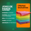 Kit 10 Panos De Limpeza Microfibra alta absorção Multiuso