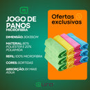 Kit 10 Panos De Limpeza Microfibra alta absorção Multiuso