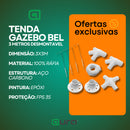 Tenda Gazebo Desmontável Praia 3x3 Camping + Bolsa De Transporte