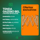 Tenda Gazebo Articulável Aluminio Praia 3x3 Camping + Bolsa De Transporte