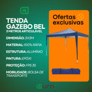 Tenda Gazebo Articulável Aluminio Praia 3x3 Camping + Bolsa De Transporte