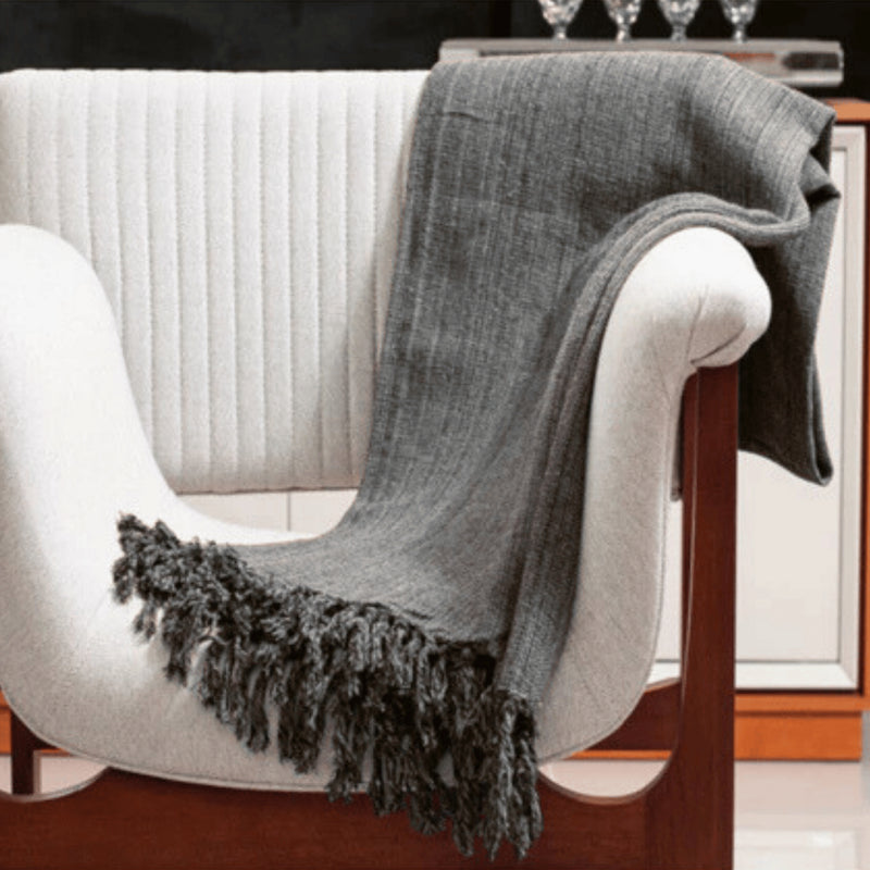 Manta Sofá King Grande Grossa Decoração Elegante Sala Protetora Decorativa Colcha 2,00M x 1,40M