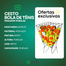 Cesto Bola Tênis Beach Tennis Pegador 75 Bolas Padel Esporte