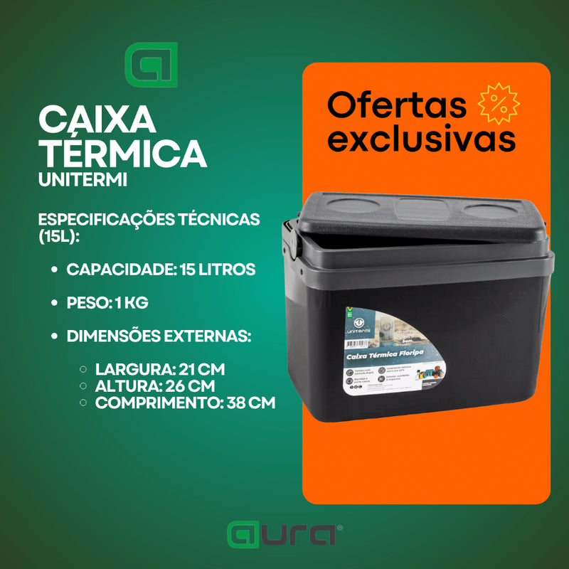 Caixa Térmica Cooler Floripa 30 L Com Alça 45 Latas Unitermi