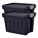 Kit 3 Caixa Organizadora Multiuso 20L Empalhável Trava e Com Rodinha Rodizio