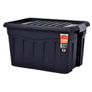 Kit 3 Caixa Organizadora Multiuso 53L Empalhável Trava e Com Rodinha