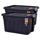 Kit 3 Caixa Organizadora Multiuso 53L Empalhável Trava e Com Rodinha