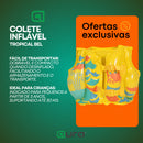Colete Boia Inflável Infantil Tropical Salva Vidas Bel