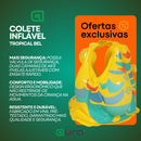 Colete Boia Inflável Infantil Tropical Salva Vidas Bel