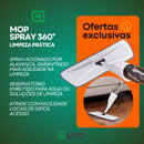 Mop Spray Giratório Limpeza Flash Mágico Rodo Esfregão Flat