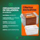 Monte se Kit Organizador de Geladeira 4,5L 8L ou 9L com Tampa Grande Transparente Acrílico Trava Pote