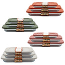 Conjunto de Assadeiras Retangulares em Vidro Borossilicato 3 Peças