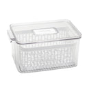 Monte se Kit Organizador de Geladeira 4,5L 8L ou 9L com Tampa Grande Transparente Acrílico Trava Pote