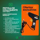 Pistola De Cola Quente Bivolt 8w Com 7 Bastões De Cola Revolver 110v e 220v Profissional
