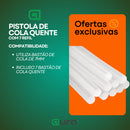 Pistola De Cola Quente Bivolt 8w Com 7 Bastões De Cola Revolver 110v e 220v Profissional