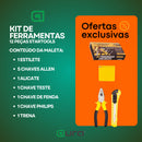 Kit Ferramentas Maleta com 12 Peças Multiuso Resistente