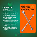 Chave De Roda Cruz 4 Bocas Tipo Cruz Estrela Universal Ferramenta Automotiva 17x19x21x23