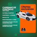 Carrinho de Controle Remoto Brinquedo Super Carro de Policia Carrinho Força Tática ou Ferrari