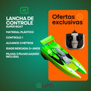 Barco Lancha Controle Remoto Sem fio Alcance 3 Metros Criança Píscina Lagos