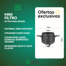 Mini Filtro De Café Chá Portátil Coador De Café da Manha Reutilizável Inox Dupla Camada