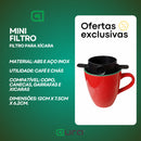 Mini Filtro De Café Chá Portátil Coador De Café da Manha Reutilizável Inox Dupla Camada