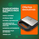 Sanduicheira 2 em 1 Grill Unitermi Chapa Antiaderente Dupla Cozinha